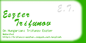 eszter trifunov business card